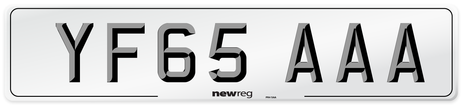 YF65 AAA Number Plate from New Reg